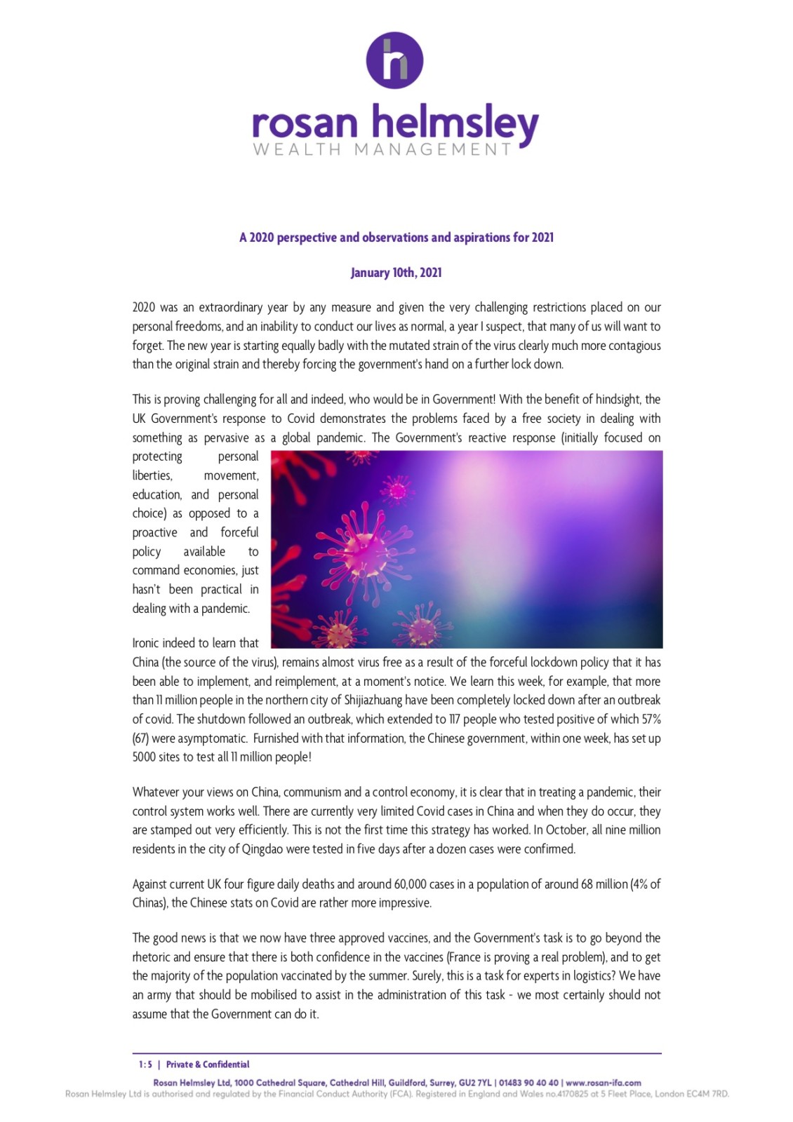 Coronavirus update - 10th January 2021